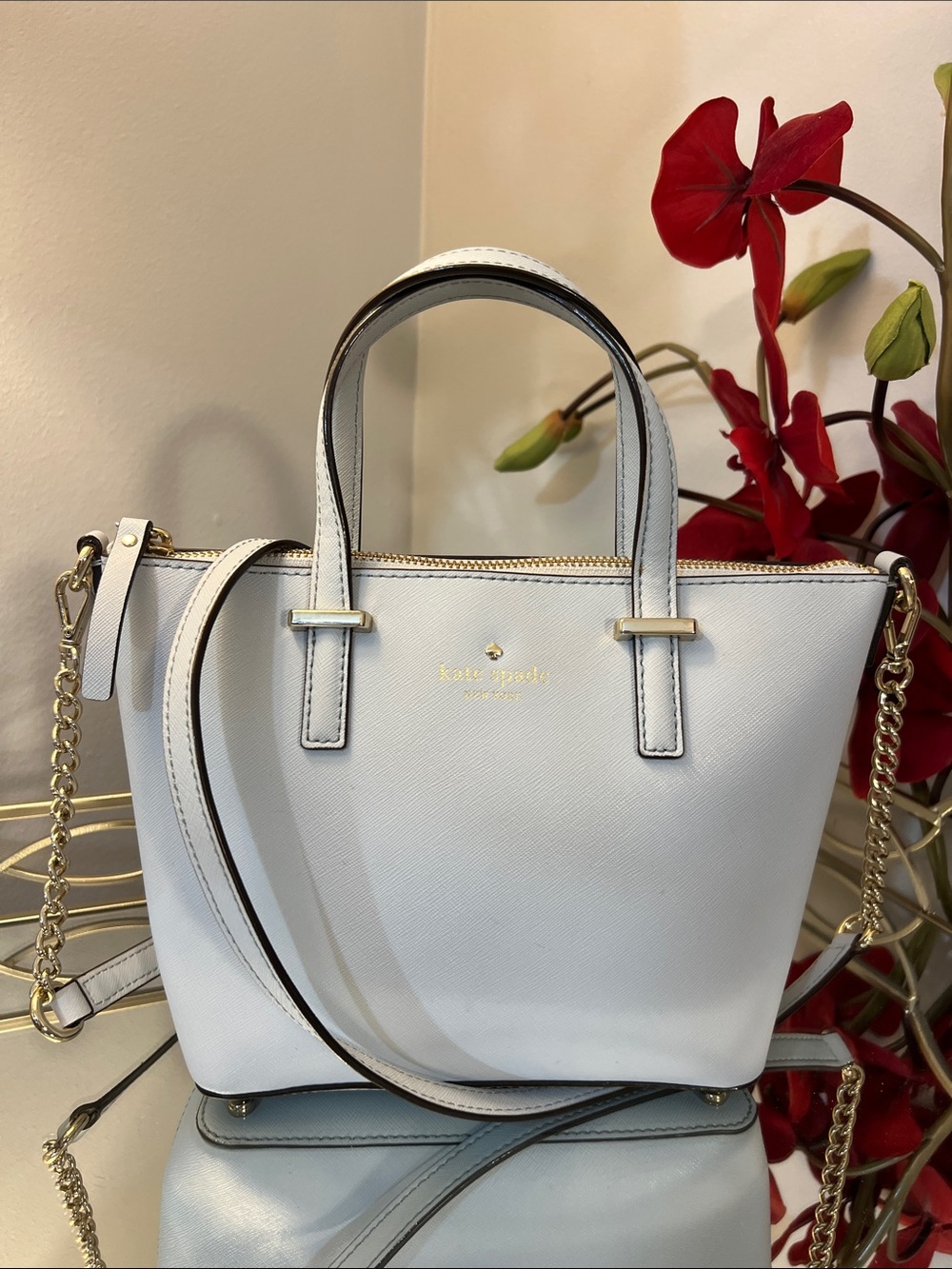 Kate Spade Cedar Street Harmony Mystic Blue Crossbody with Top Handles